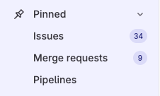 An item in the Pinned section.